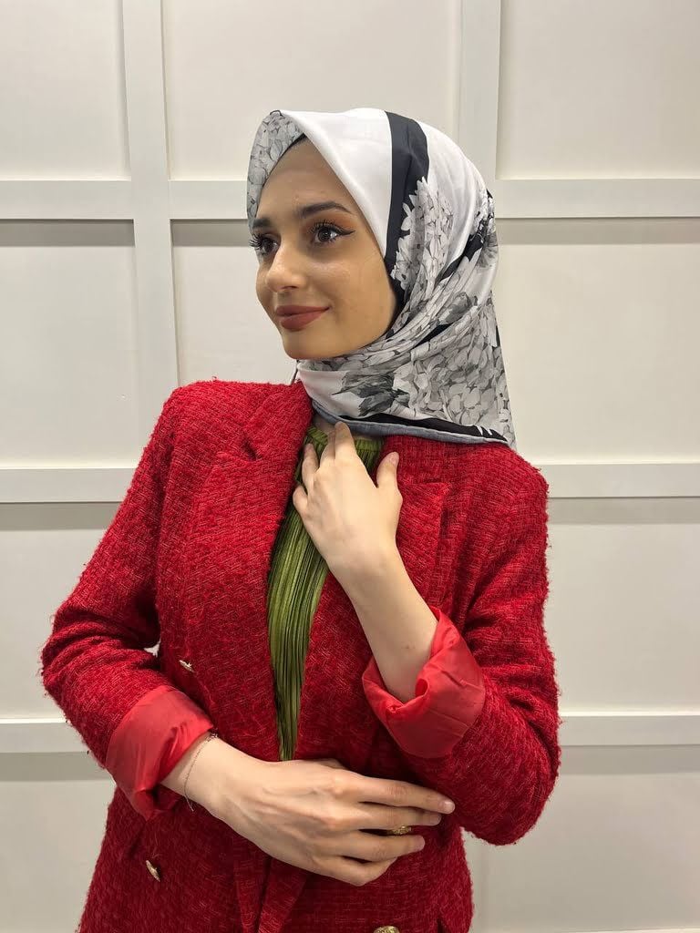 İpekhan Desenli Pamuklu Eşarp